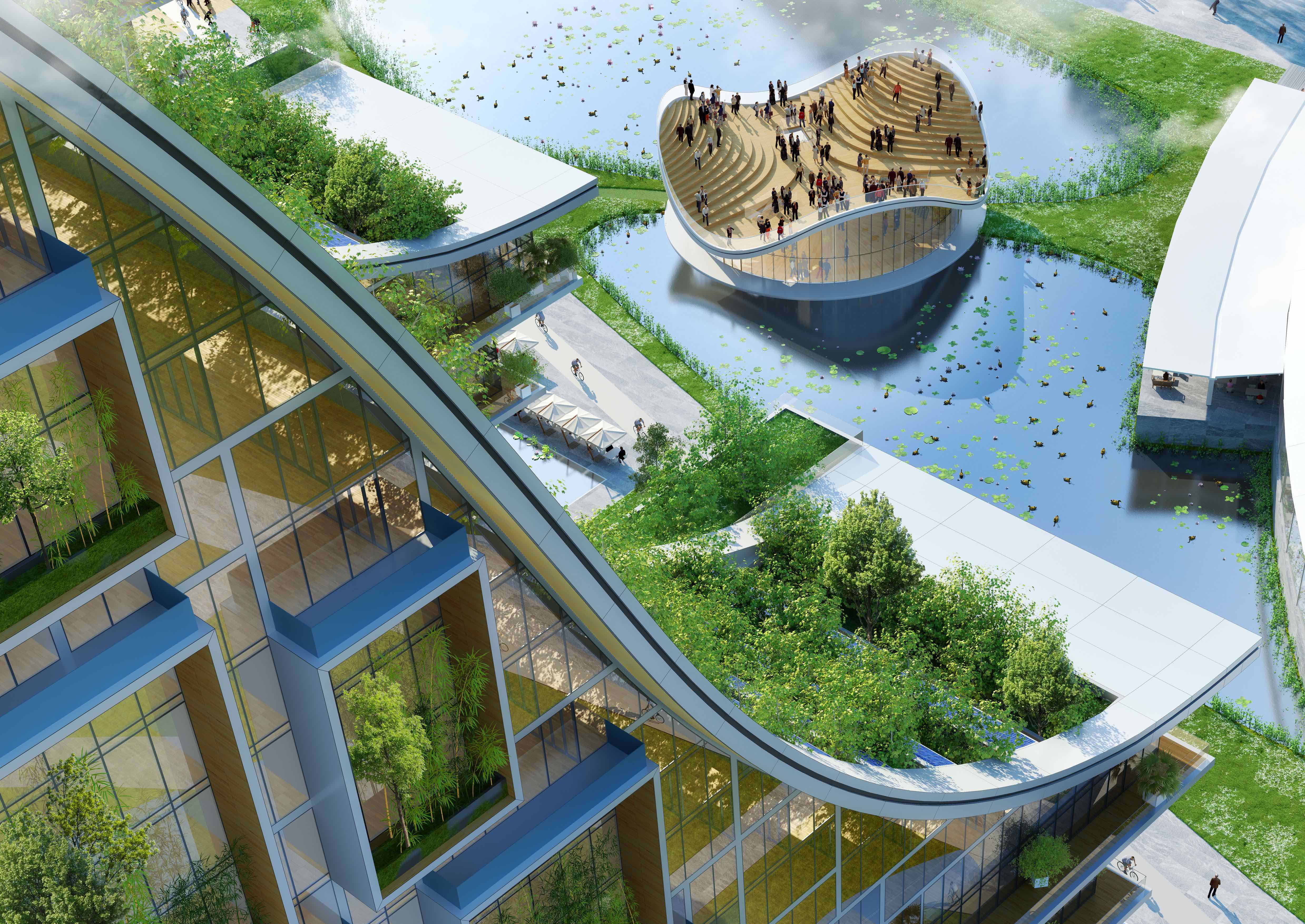 Lilypad from the Sky Forest © Vincent Callebaut