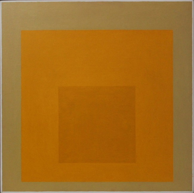 Desert Dust (Study – Homage to the Square) by Josef Albers, oil on masonite 1958 | Courtesy of Archeus / Post-Modern