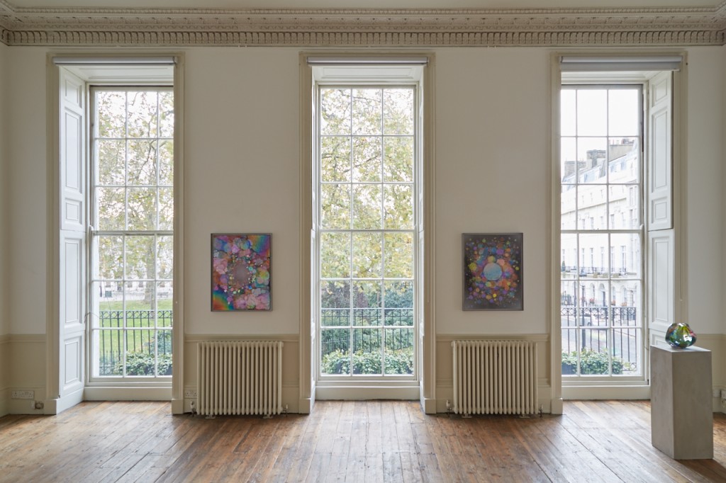 Cell-(estial) installation view showing LCD2 and LCD3 © Flavie Audi, courtesy of Tristan Hoare. Photo: Ben Westoby