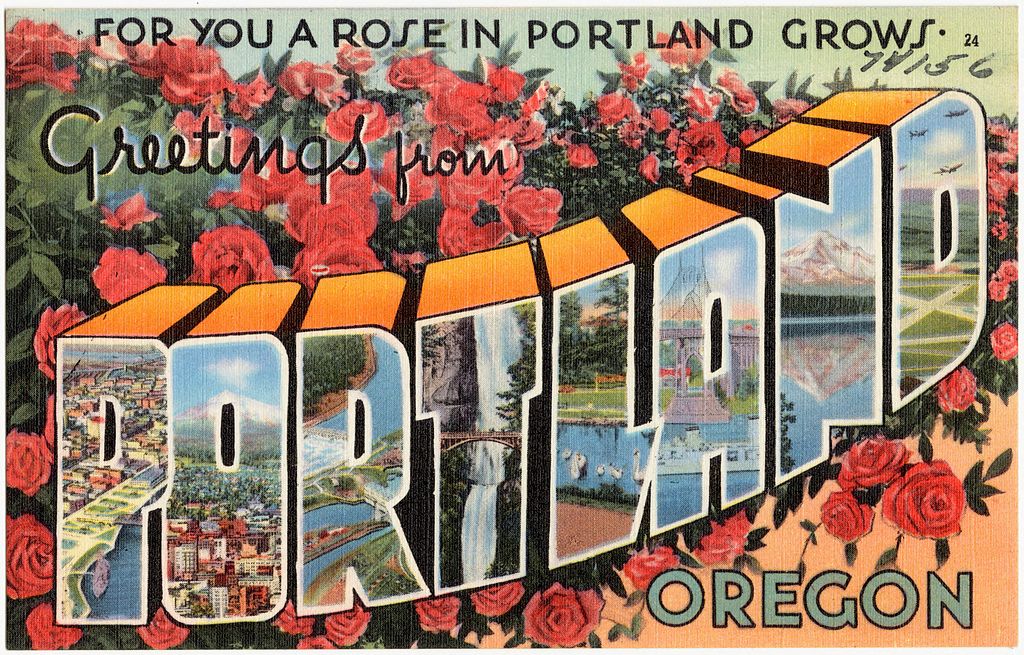 For you a rose in Portland grows. Greetings from Portland, Oregon | Public Domain/WikiCommons