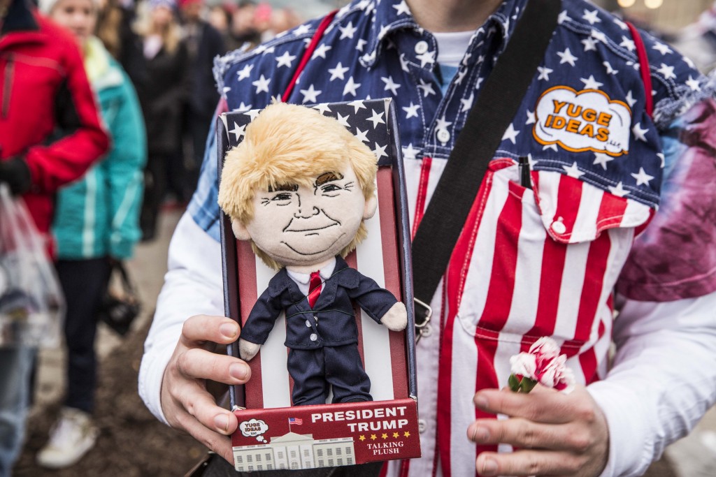 The doll's packaging had a checklist of everything Trump promised on the campaign trail | © Amanda Suarez
