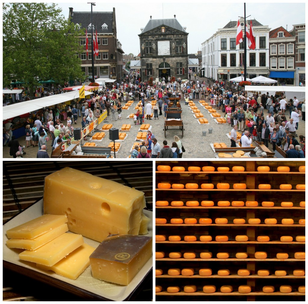 Goudas cheese market | © bertknot / Flickr / Matured gouda cheese | © Jon Sullivan / WikiCommons / Wheels of gouda | © Mandoft / Flickr