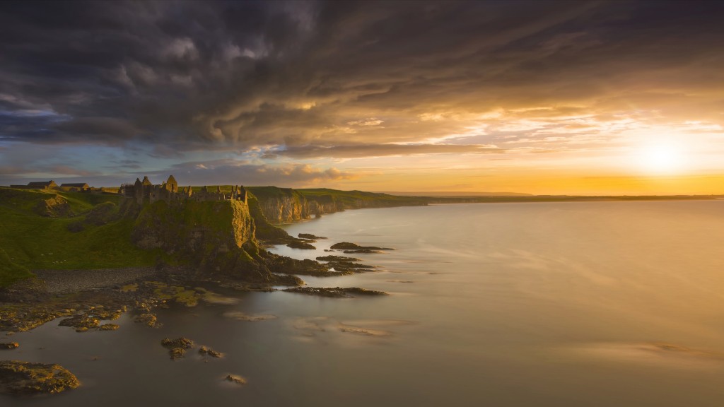 Rashid Khaidanov, clouds forming over Dunluce Castle, Northern Ireland