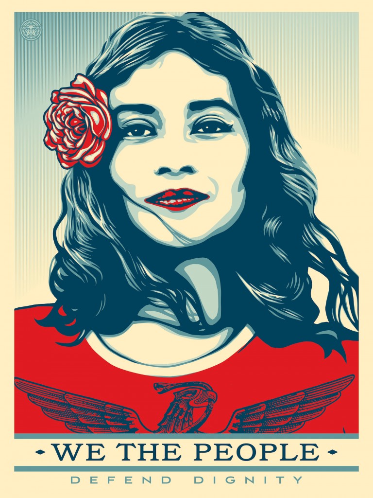 We The People by Shepard Fairey | Courtesy of the artist and The Amplifier Foundation