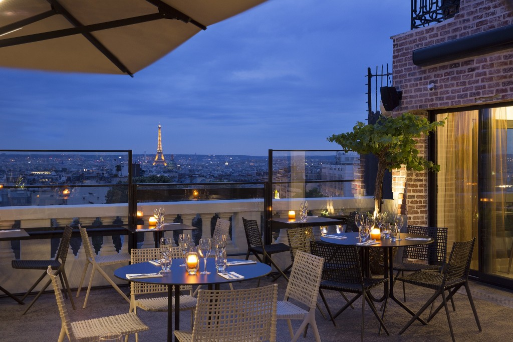 The rooftop bar at Terrass │© Christophe Bielsa, Courtesy of Terrass'' Hôtel Montmartre