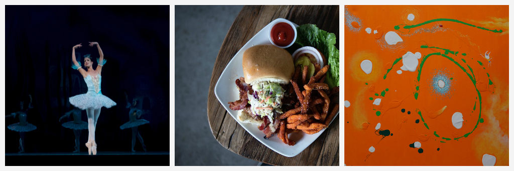 From left to right: Dance/Pixabay | Burger and fries/Pixabay | Art gallery/© kevin/Flickr