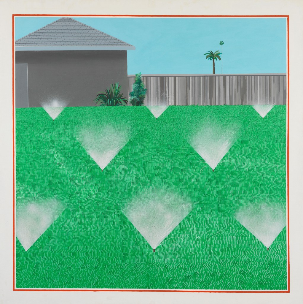 David Hockney, A Lawn Being Sprinkled, 1967. © David Hockney. Photo Credit: Richard Schmidt