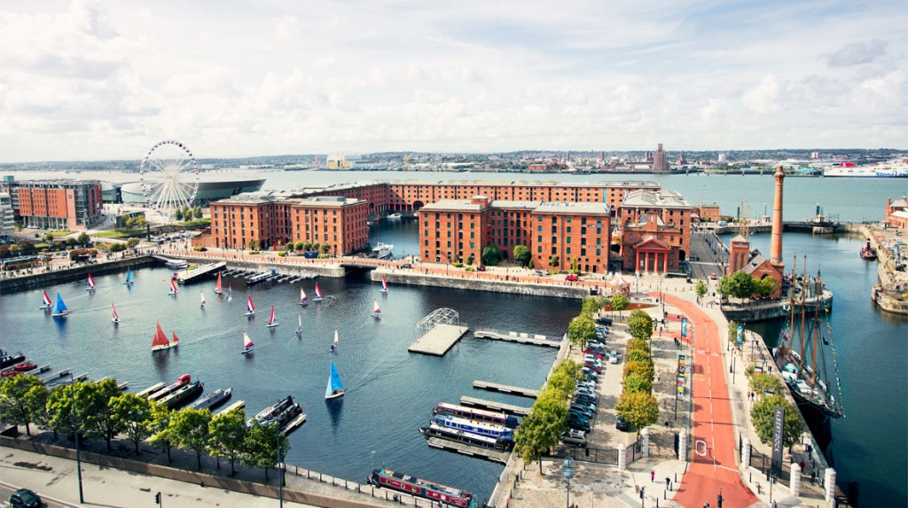 Bird's eye view of Albert Dock