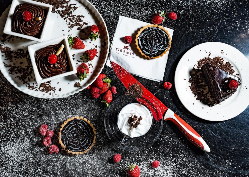 Chocolate fudge cake and strawberries | Courtesy of Tiramisu