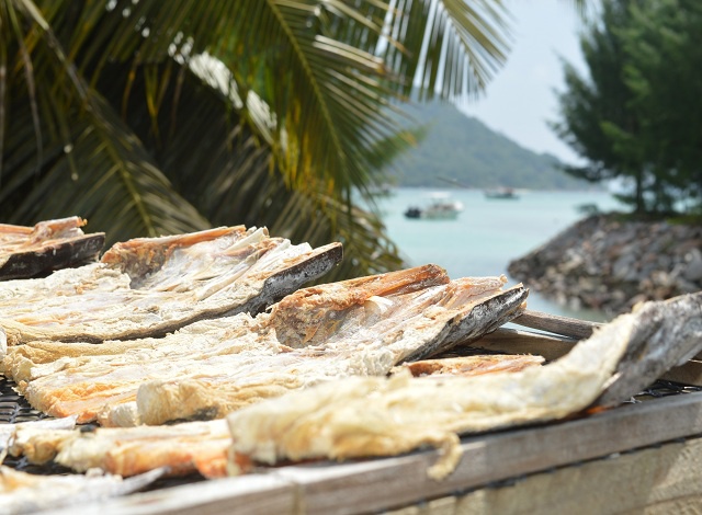 Fish salted and drying in the Seychelles Sun. A delicacy in Seychelles | ©seychelles news agency