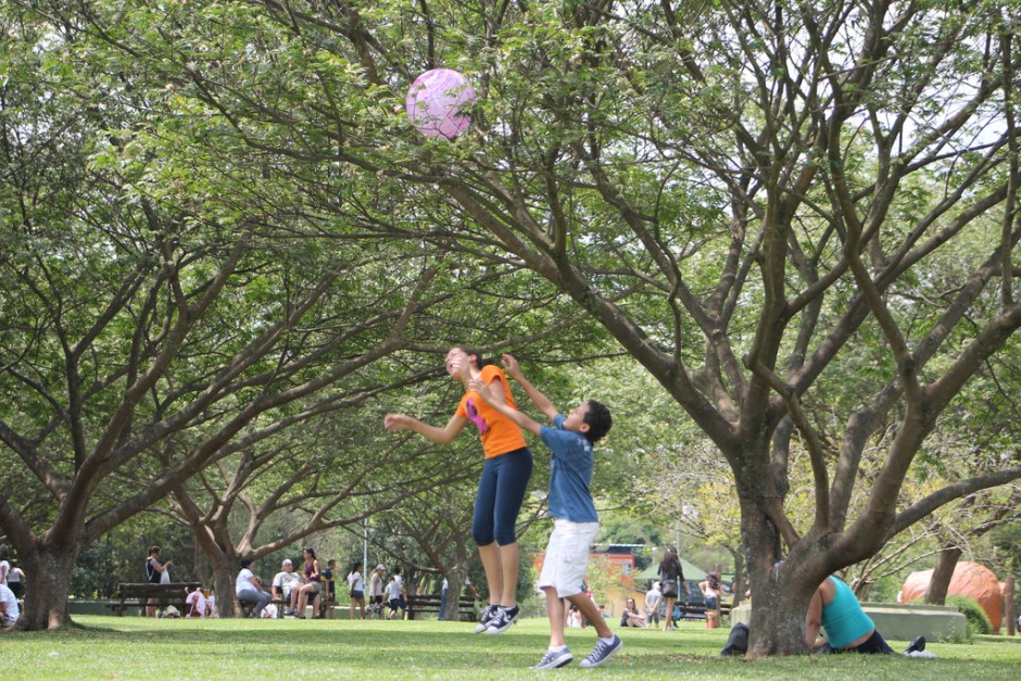 Boys playing at Parque Villa Lobos