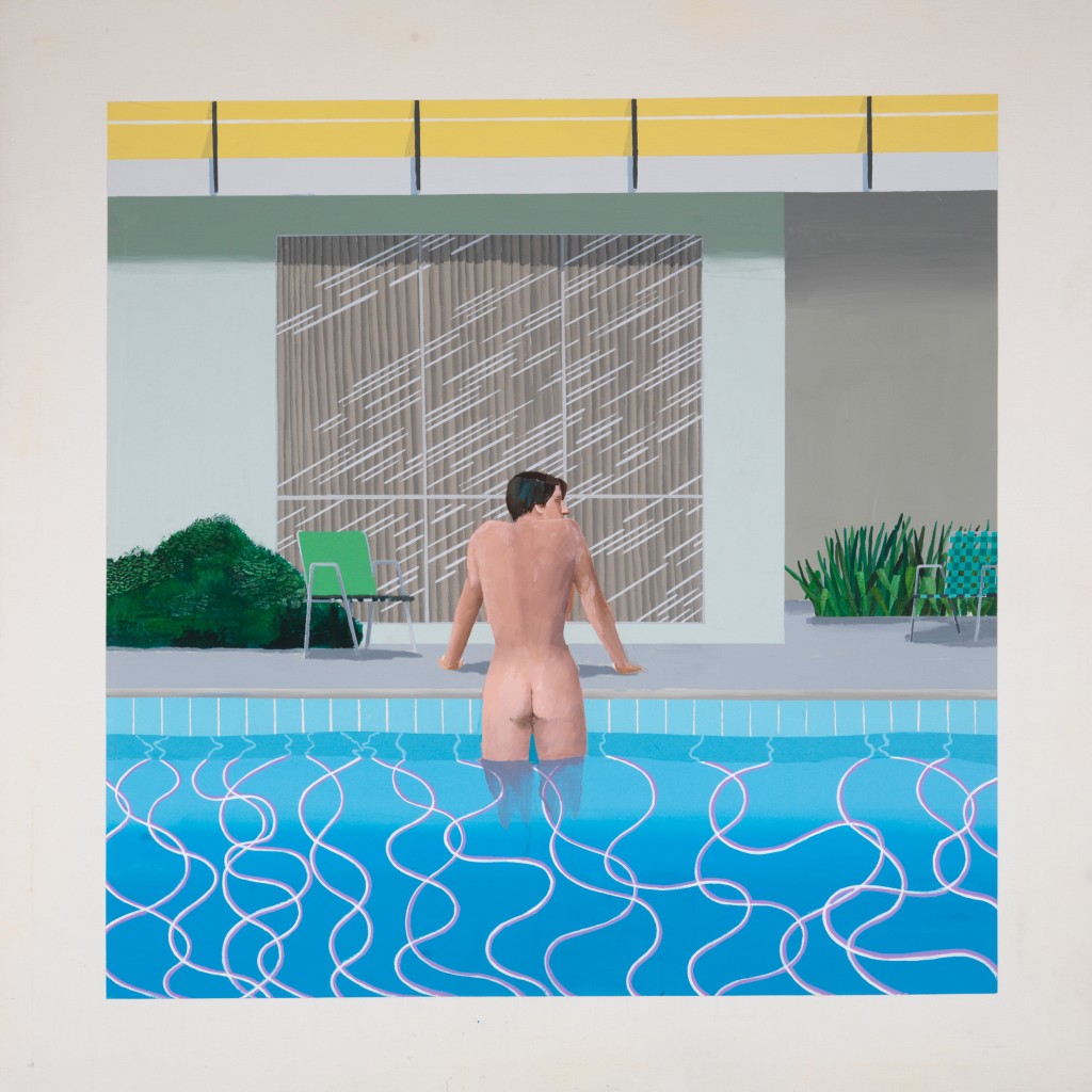 David Hockney, Peter getting out of Nick's pool, 1966. © David Hockney. Collection: Walker Art, Liverpool. Photo Credit: Richard Schmidt