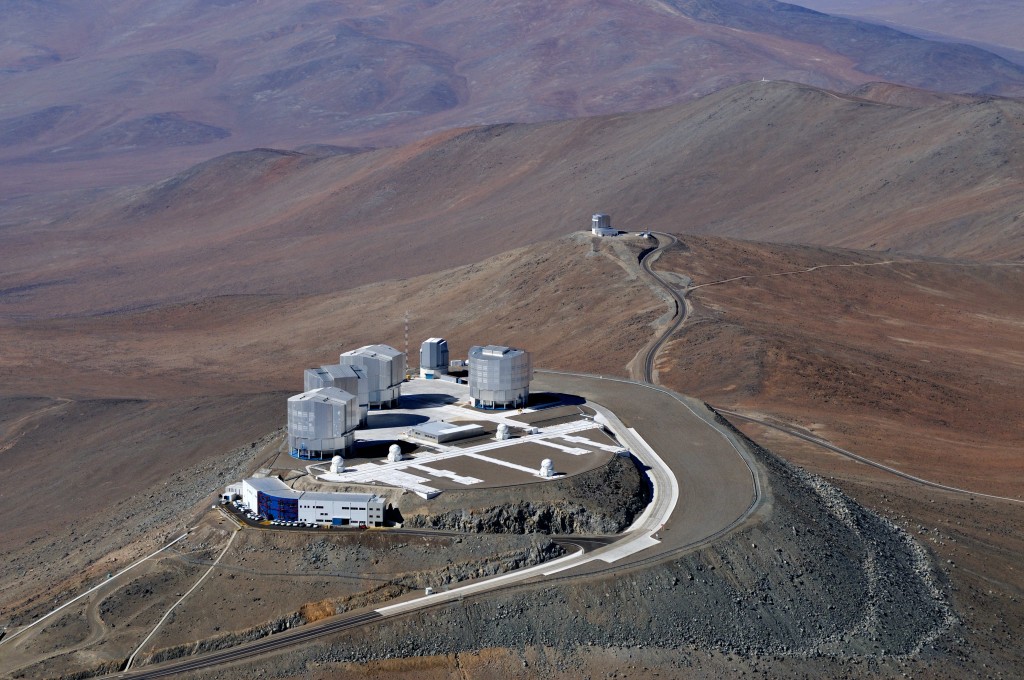 An aerial view of ESO's Very Large Telescope. | Courtesy ESO