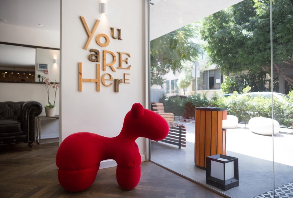Funky furnitre at Tel Aviv's Shenkin Hotel