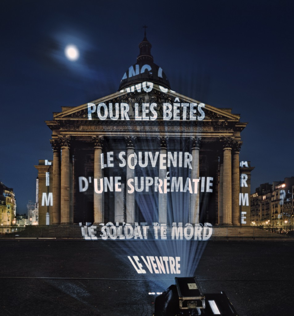 Jenny Holzer, Xenon for Paris, 2001. | © 2001 Jenny Holzer, member Artists Rights Society (ARS), NY Photo: Attilio Maranzano