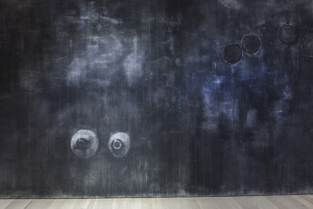 Installation view of Harold Mendez, These deeds must not be thought after these ways; so, it will make us mad, 2017. Whitney Biennial 2017, Whitney Museum of American Art, New York, March 13-June 11, 2017. Photograph by Matthew Carasella.