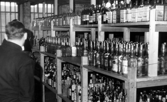 Various spirits for sale at Alko/ Merivartiomuseo Kotka/ Flickr