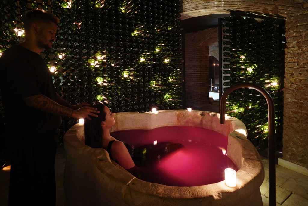 This Spa in Barcelona Lets You Bathe in Your Favourite Wine