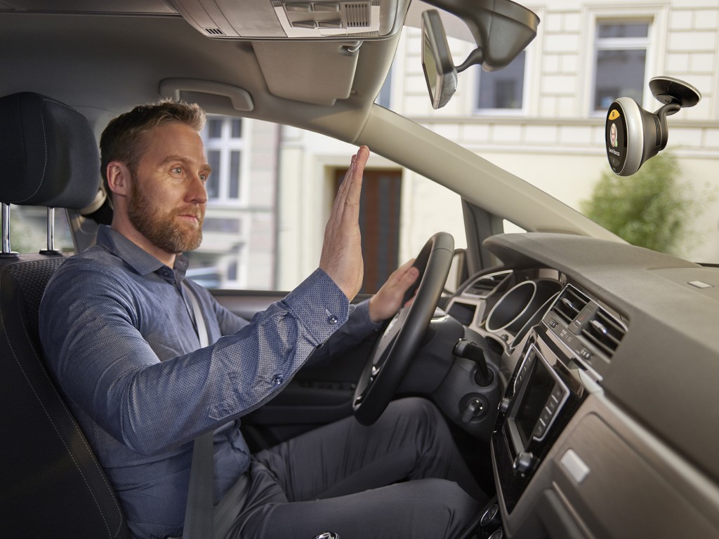 Chris uses gesture control | Courtesy of German Auto Labs