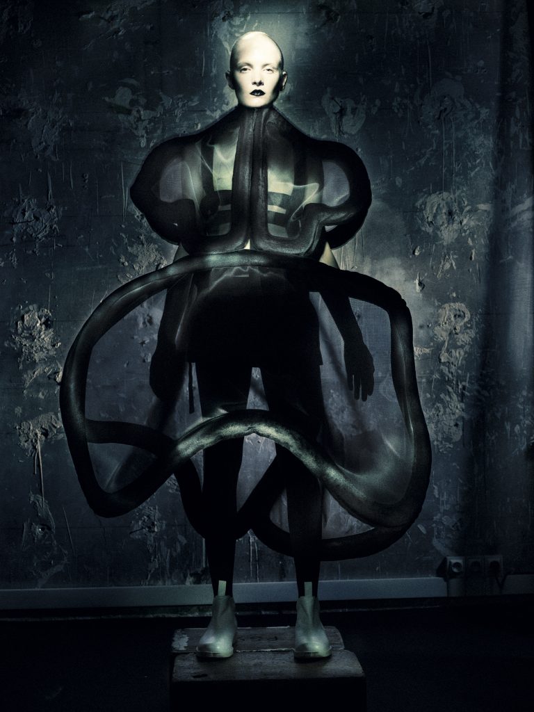 Rei Kawakubo (Japanese, born 1942) for Comme des Garçons (Japanese, founded 1969). Not Making Clothing, spring/summer 2014. Photograph by © Paolo Roversi; Courtesy of The Metropolitan Museum of Art