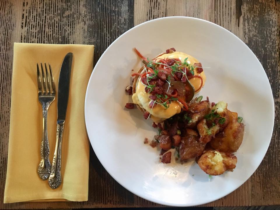 Pork Belly Benedict, Courtesy of Longman Eagle