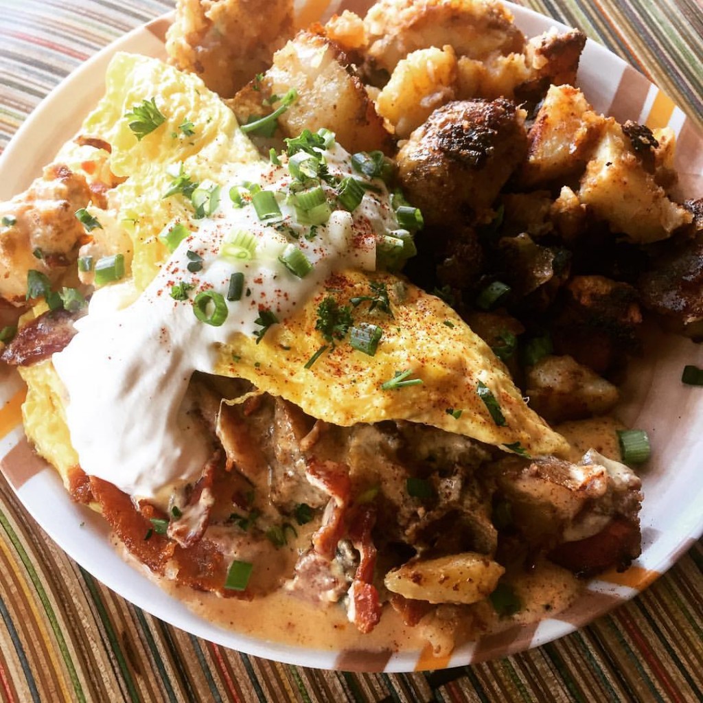 Loaded Potato Omelette, Courtesy of Lydia House