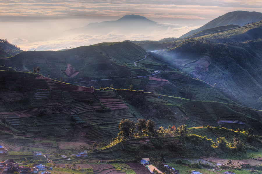 View from Dieng Plateau