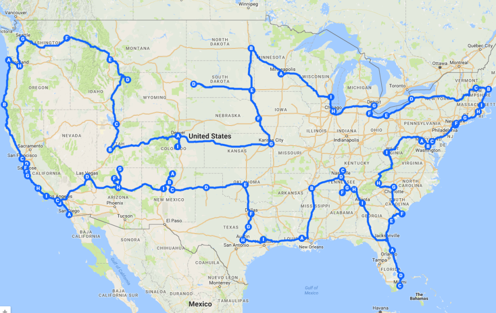 In 20 weeks the duo covered all 48 mainland states, 39 cities and drove well over 13,650 miles | © Pretenniless