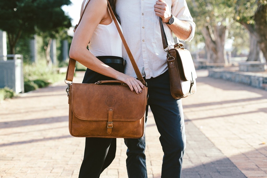 Leather messenger bag © Courtesy of Freedom of Movement