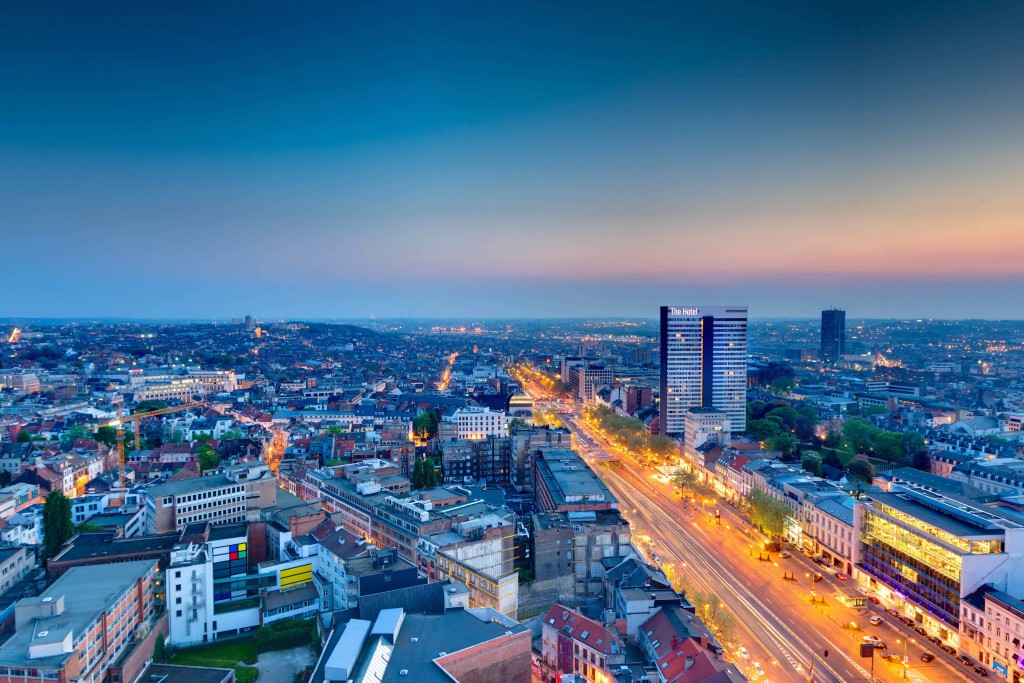 The Hotel to the right, towering above Brussels' high-end Boulevard de Waterloo | © Olivier Pirard / courtesy of The Hotel