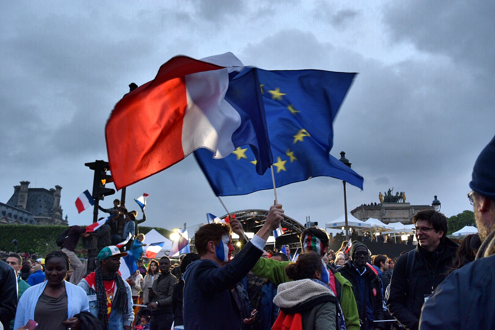 The French and EU flag | © Nikki Vargas