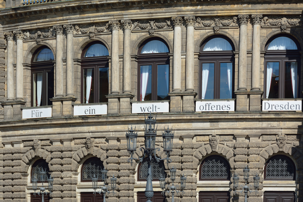 Dresden Semper Opera, against Pegida