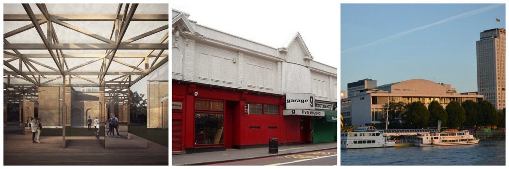 Dulwich Picture Gallery, The Garage Islington, Southbank Centre
