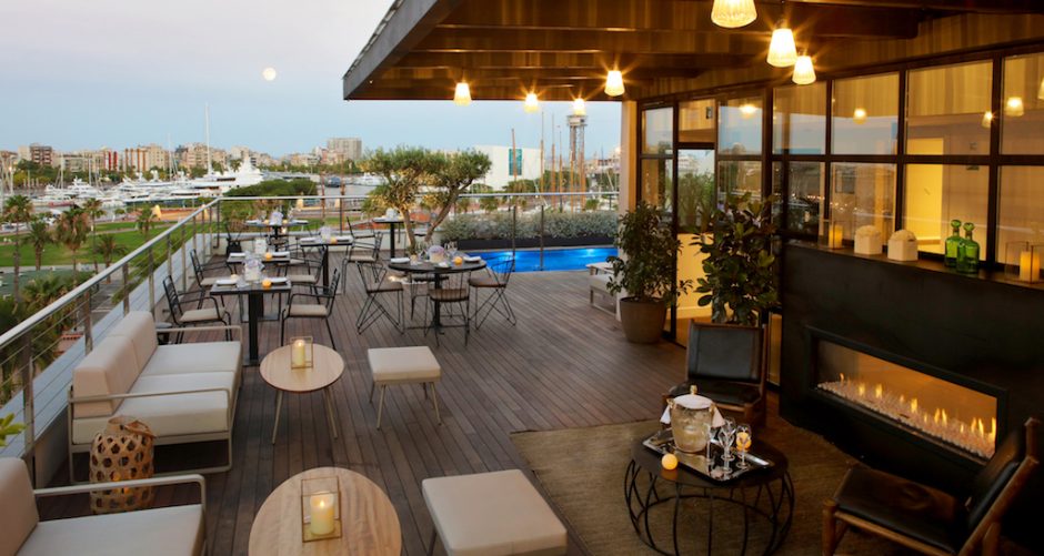 The Serras rooftop and pool