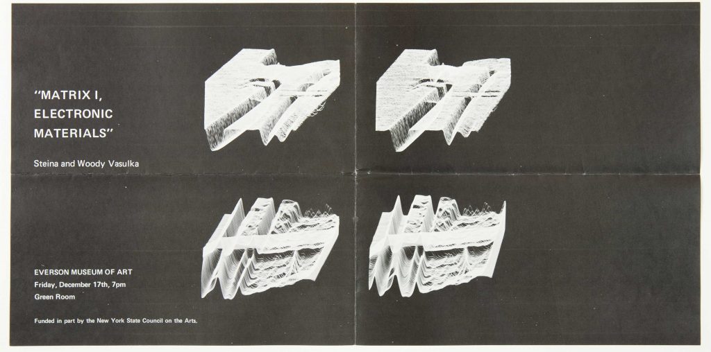 1976 Exhibition Flyer | Courtesy of The Vasulka Chamber