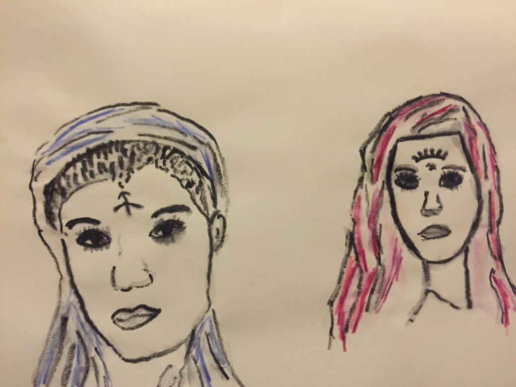Significantly placed facial tattoos | Courtesy of Sahar Esfandiari