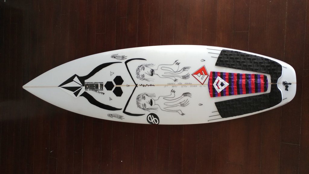 One of Mauro Diaz's surfboards. | © Michael LoRé/Culture Trip