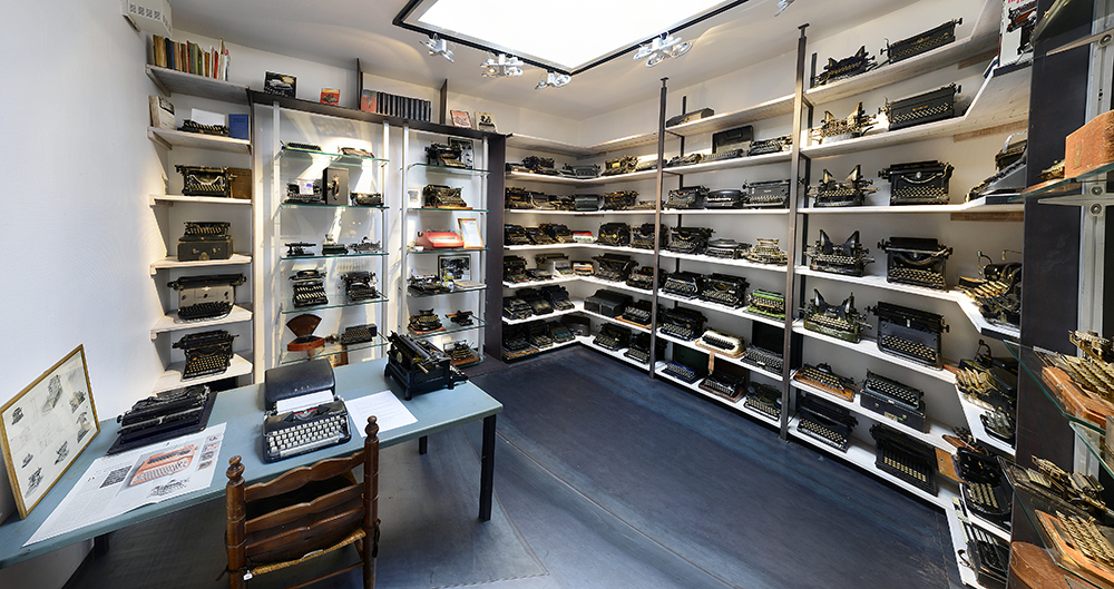 Willem Frederick Hermans' exceptional typewriter collection on display at Limerick | courtesy of Boekhandel Limerick