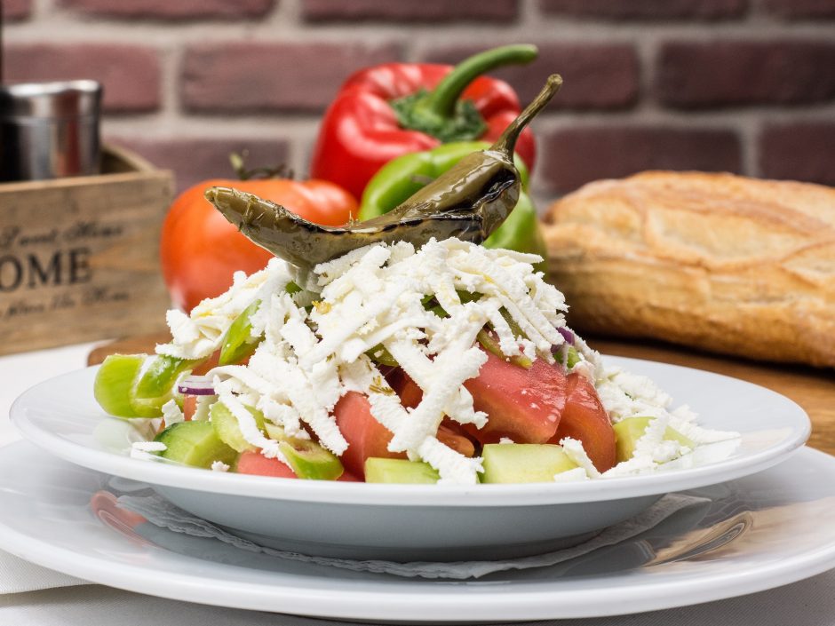 Bulgarian Shopska salad