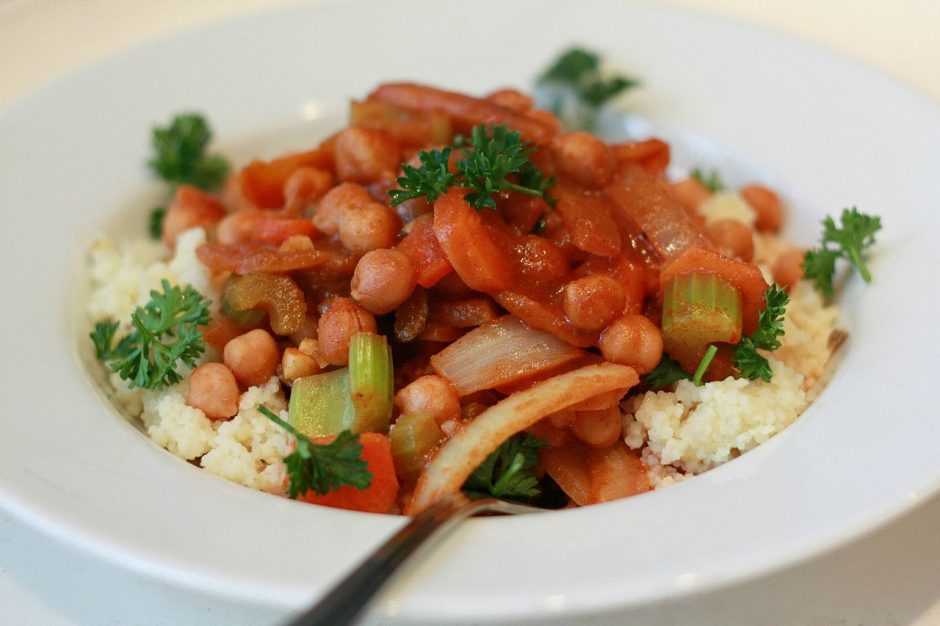 Moroccan vegetable soup with couscous