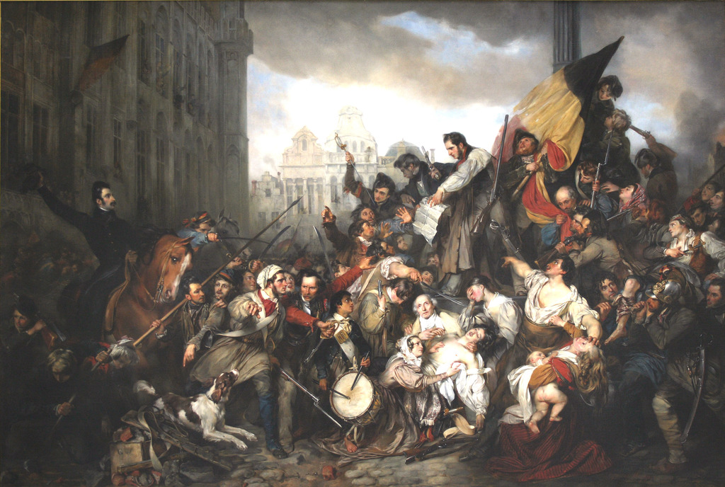 The September Days in the Belgian Revolution, depicted by painter Gustaf Wappers | public domain