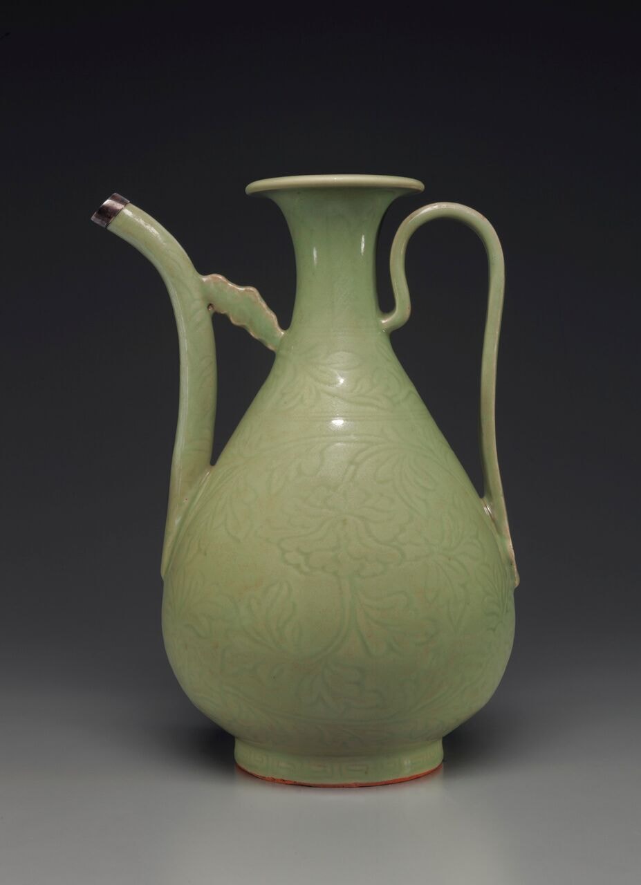 A carved Longquan celadon ewer. Early Ming dynasty, late 14th/early 15th-century | © Christie's Images Limited