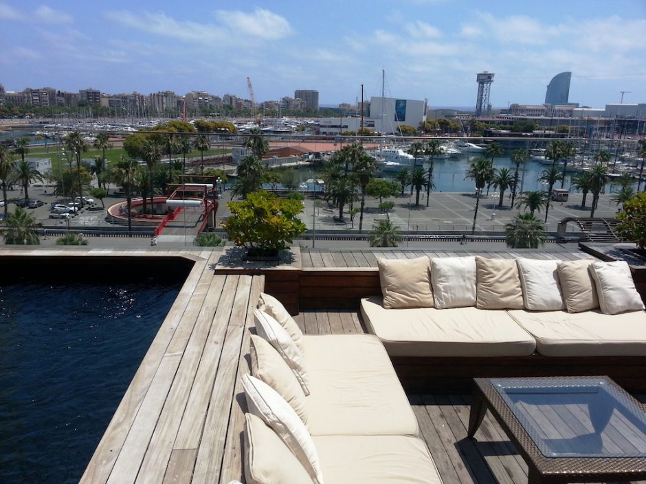 The rooftop pool overlooks the harbour Courtesy of Hotel Duquesa de Cardona