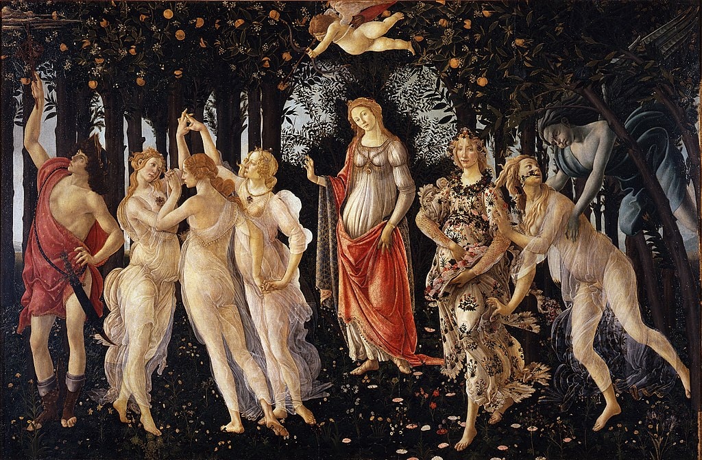 Sandro Botticelli, Primavera (1482) | Source: Google Art Project/WikiCommons
