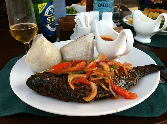 Grilled Tilapia with Banku
