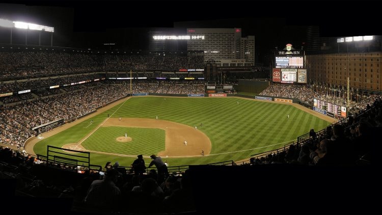 Camden Yards at Night