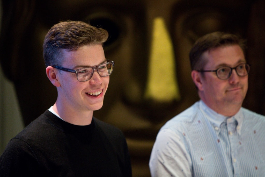 Will Poulter (left) and Dave Lanyard | Courtesy of BAFTA