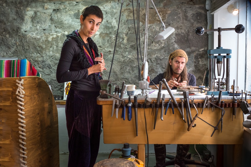 Helga and Orrí, Orri Finn Jewelry, Skólavorðustíg 17a | Courtesy of Helga Nina Aas