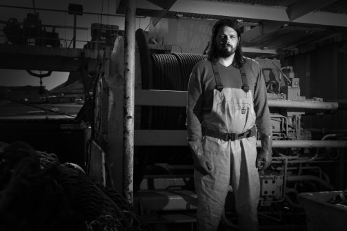 Daði, deckhand on the fishing vessel, Suðurey ve, from Vestmannaeyjar | Courtesy of Rúnar Þórarinsson