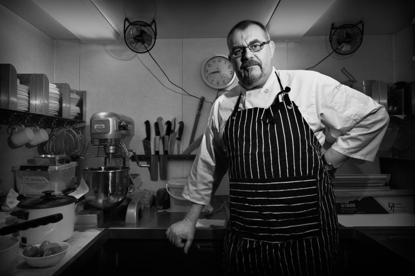 Friðfinnur, chef on the merchandise vessel Arnarfell | Courtesy of Rúnar Þórarinsson